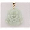 Image 1 : Yellow Gold Genuine Jadeite "Buddha" Pendant
