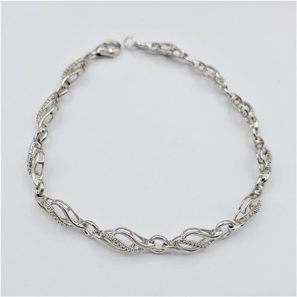 Sterling Silver Diamond Bracelet