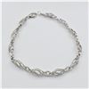 Image 1 : Sterling Silver Diamond Bracelet