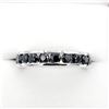 Image 2 : Sterling Silver Genuine Black Sapphire Ring