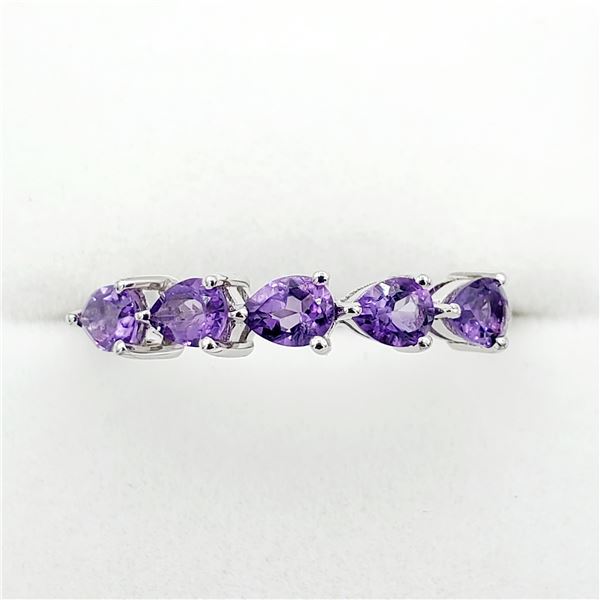 Sterling Silver Genuine Amethyst Ring