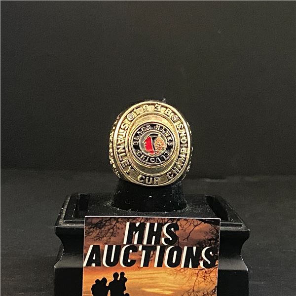 CHICAGO BLACKHAWKS N.H.L 1938 CHAMPIONSHIP REPLICA RING (ref820)