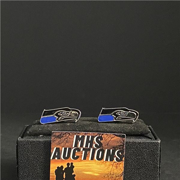 SEATTLE SEAHAWKS N.F.L CUFFLINKS (ref1221)