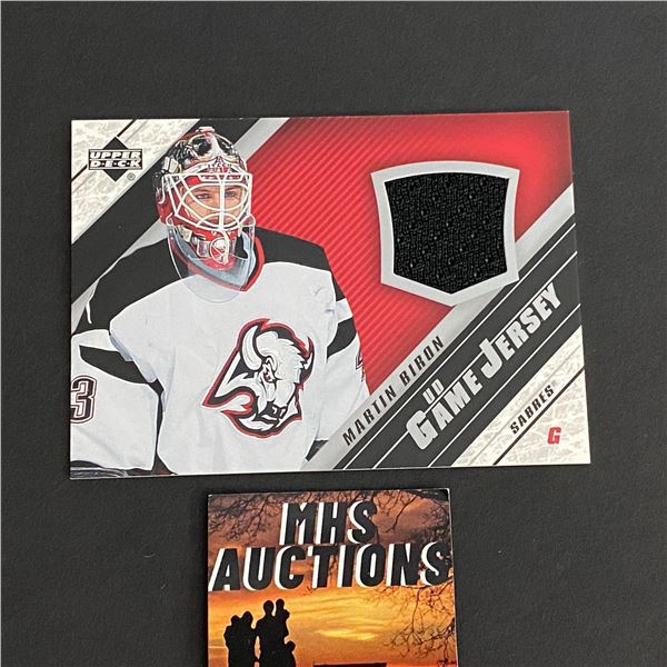 2005-06 U.D HOCKEY MARTIN BIRON JERSEY CARD (ref2048)