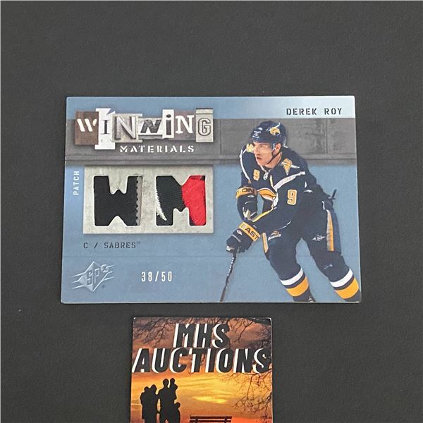 DEREK ROY WINNING MATERIALS PATCH CARD #/D 50 EXCELLENT PATCH (ref2147)