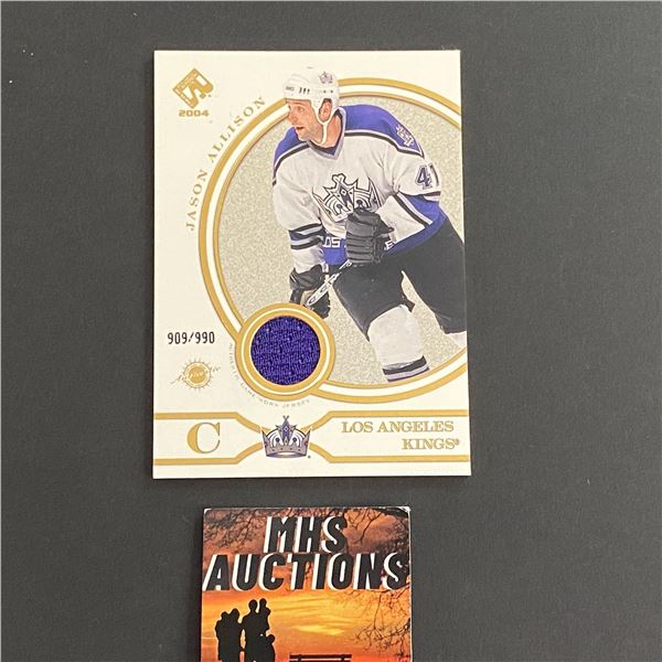 2004 PACIFIC JASON ALLISON JERSEY CARD #909/990 ONLY 990 MADE (ref2266)