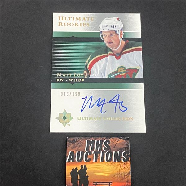 2005-06 ULTIMATE COLLECTION AUTOGRAPH MATT FOY N.H.L AUTOGRAPH CARD 013/399 (ref2295)