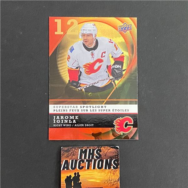 2008 UPPER DECK MCDONALDS JAROME IGINLA INSERT HOCKEY CARD (ref2532)