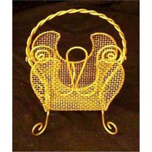 Antique Brass Wire Letter Rack #1954244