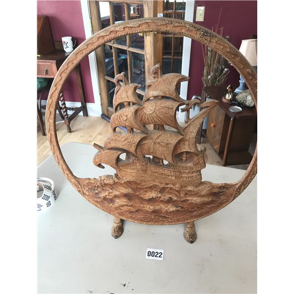 Round Ship Statue (from front of Radio Cabinet)