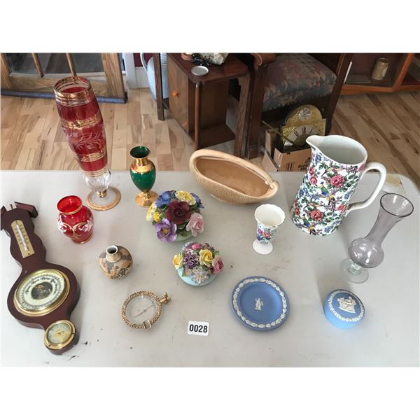 Assorted Home Decor including Wedgewood & Barometer