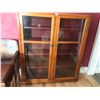 Image 1 : Wood Bookcase with Glass Doors