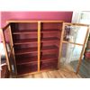 Image 2 : Wood Bookcase with Glass Doors