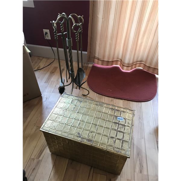 Brass Fireplace Tools & Brass Tinder Box