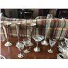 Image 3 : Assorted (Silver Plate) Candlestick Holders, Vases, Glasses & Teapot Tray Etc