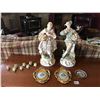Image 1 : 2 ESD Japanese Porcelain Statues, 8 Place-card Holders, & Limoges Wall Plaques