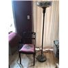 Image 1 : Vintage Floor Lamp & Wooden Chair