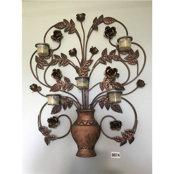 Large Decorative Wall Candle Holder & Plate
