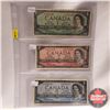 Image 1 : Canada 1954 Bills (3): $1 ; $2 ; $5 (See Pics for Signatures/Serial Numbers)