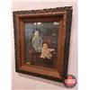 Image 2 : Plaster Cast Frame "Children's Portrait" c.1900 (29"H x 24"W)