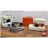 Image 1 : Young Lady Combo: Retro Mini Sewing Machines (2) & Electric Iron