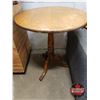 Image 1 : Tilt-Top Wooden Pedestal Table (29"H x 26"Dia)