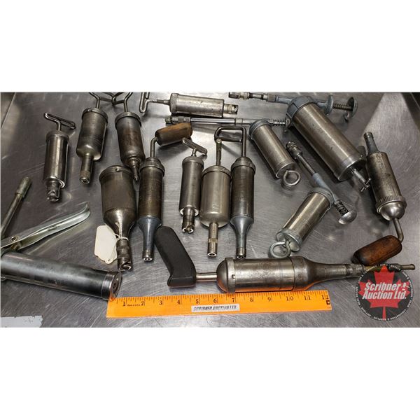 Tray Lot: Variety of Small Grease Guns (See Pics)