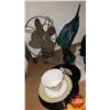 Image 2 : Turquoise Combo: BMP Birds (Cranes) & Candle Holder, Mini Bird Cage, Desk Fan, Liqueur Glasses, Tea 