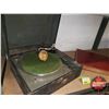 Image 1 : Portable Phonograph (Needs Work) w/78rpm Records (10) in Album