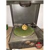 Image 2 : Portable Phonograph (Needs Work) w/78rpm Records (10) in Album