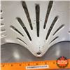 Image 2 : Cast Iron Implement Seat "Frost & Wood" : Painted White
