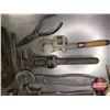 Image 3 : Tray Lot: Small Hand Tools (Incl: Wood Planes, Pipe Wrenches, Adjustable Wrenches, etc) (See Pics!)