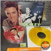 Image 1 : Elvis Collectibles: LP's (3); Heart Shaped Candy Tin (1)