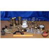 Image 1 : Tray Lot - Brass (Pitchers, Pressure Gauge, Key Hanger, etc)