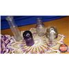 Image 2 : Box Lot - Blue/Purple Theme: Tea Pot, Telephone, Bottles, Purple Insulator, etc (See Pics!)