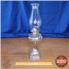 Image 1 : Oil Lamp w/Clear Glass Base (Burner "Eagle") (19"H w/Chimney)