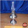 Image 2 : Oil Lamp w/Nickle Plated Base "Rayo Lamp" (15-1/2"H w/Chimney)