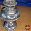 Image 3 : Oil Lamp w/Nickle Plated Base "Rayo Lamp" (15-1/2"H w/Chimney)