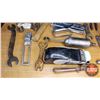 Image 3 : Plastic Lunch Box w/Tools (Palm Sander, Small Vintage Grease Gun, Wrenches, Hammer, Tubing Expander,