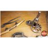 Image 4 : "Anti-Borax Compound Co" Wood Box Lot: Wagon Wheel Wrenches, 100ft Metal Measuring Tape, Wrenches, S