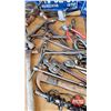 Image 4 : Box Lot - Tools: Grease Gun, Soldering Iron, Hammer, Pipe Wrench, Lic Plate, etc (See Pics)
