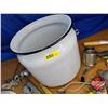 Image 8 : Enamel Bucket w/Lid (Kitchen Utensils, Quick Bake Potato Nails, Choc Moulds, Hand Mixer, etc) (Bucke