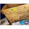 Image 10 : Wood Box "Knitting Machine" Lot: Sewing Items (Incl: Portable Mini Sewing Machine, Portable EZ Sewin
