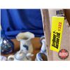 Image 7 : Box Lot - Blue Theme (Tea Pots, Vase, Tea Cup/Saucer, Cocktail Shaker, Watches, etc) (See Pics)
