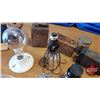 Image 3 : Tray Lot - Electrifying "Audel's Practical Electricity" Book, Light Bulbs, Model T Coils, Vintage Ba