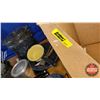 Image 7 : Box Lot: Enamel Cookware, Waffle Iron & Kitchen Accessories (See Pics)