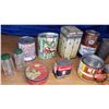Image 3 : Tray Lot: Variety of Confectioner Tins, Salt & Pepper Shakers, Can Openers (See Pics)