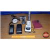 Image 1 : Tray Lot - Eighties Technology Theme : Cell Phone in Box, Sony Walkman, Flashlight, Samsung Camera, 