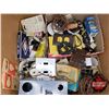 Image 3 : Box Lot - Electrical : Light Switches, Bulbs, Fuse Box, Soldering Irons, etc (See Pics!)