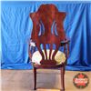 Image 3 : Wood Parlor Chair w/Upholstered Seat (40-1/2"H x 23-1/2"W x 20"D) (Seat 18"H)